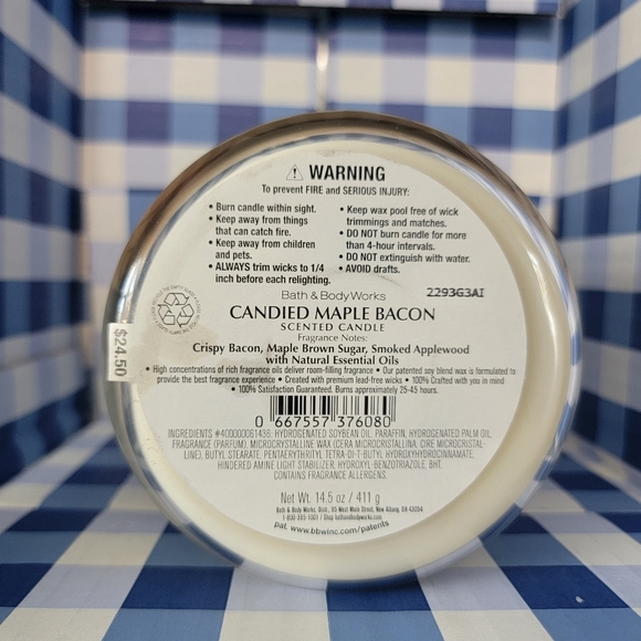 Bath & Body Works | Candied Maple Bacon | 3 Wick Candle | Color Changing - Picture 4 of 4